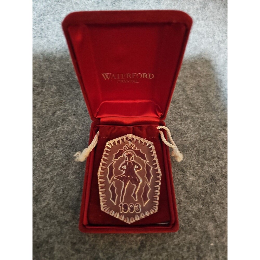 WATERFORD CRYSTAL 1993 - Ten Lords A Leaping - 12 Days of Christmas Ornament